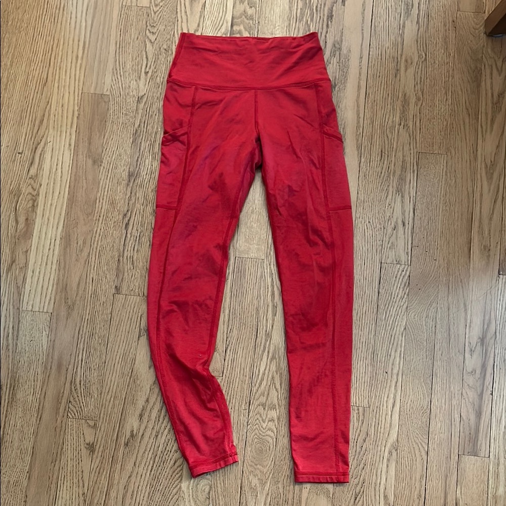 Aerie Red High-Waisted Leggings